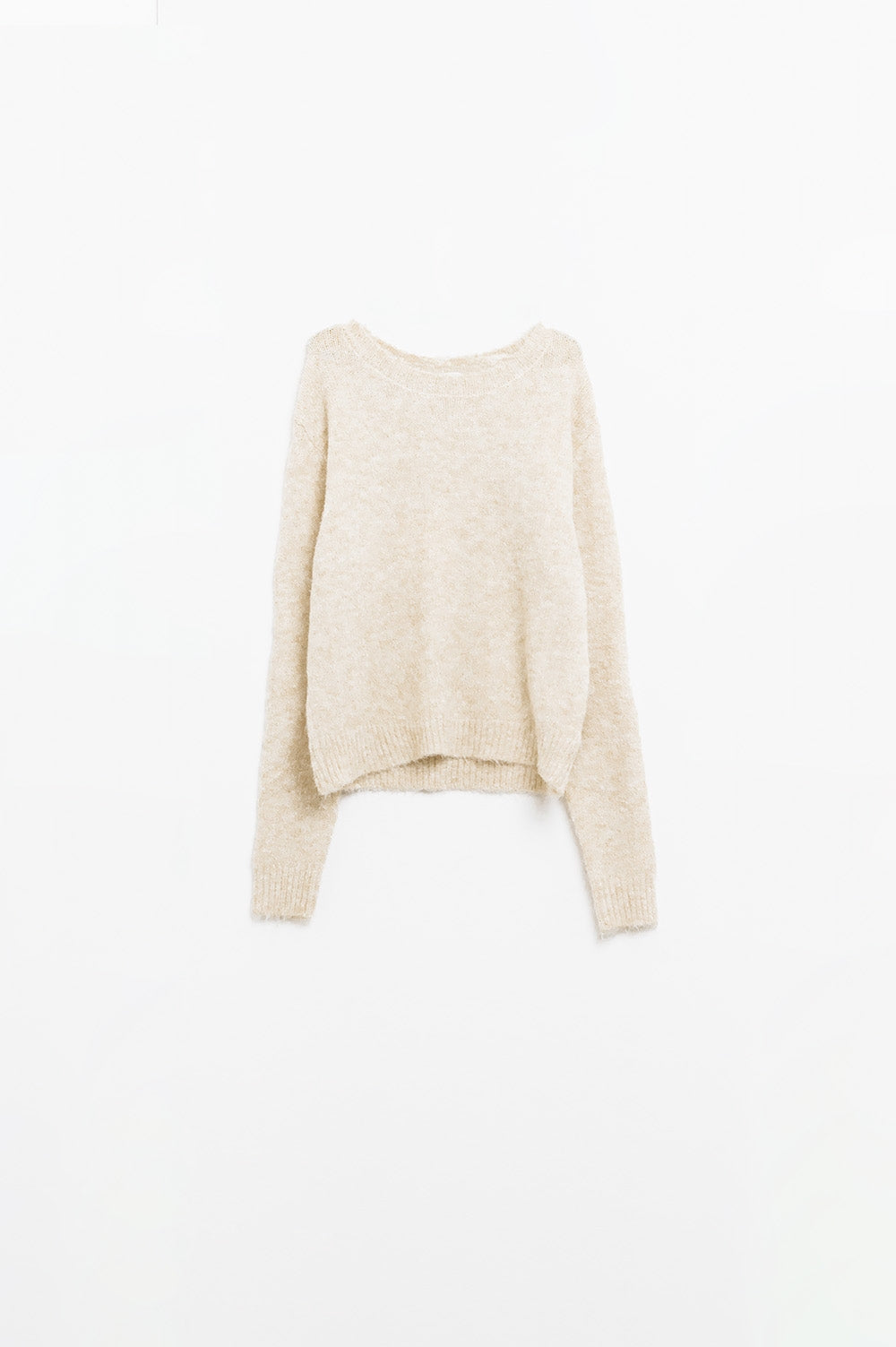 maglione a maglia morbida standard fit in beige