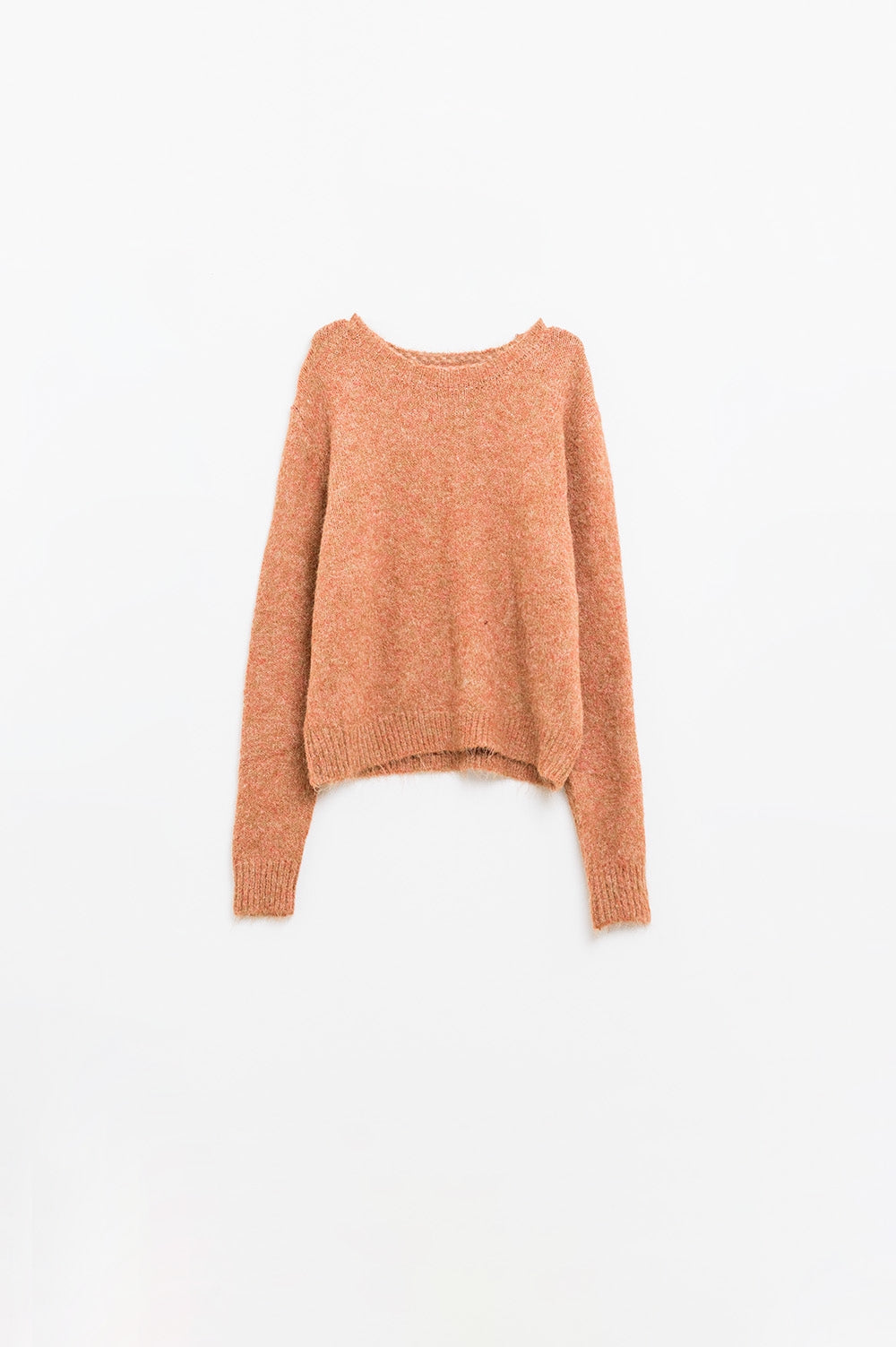 maglione a maglia morbida standard in cammello