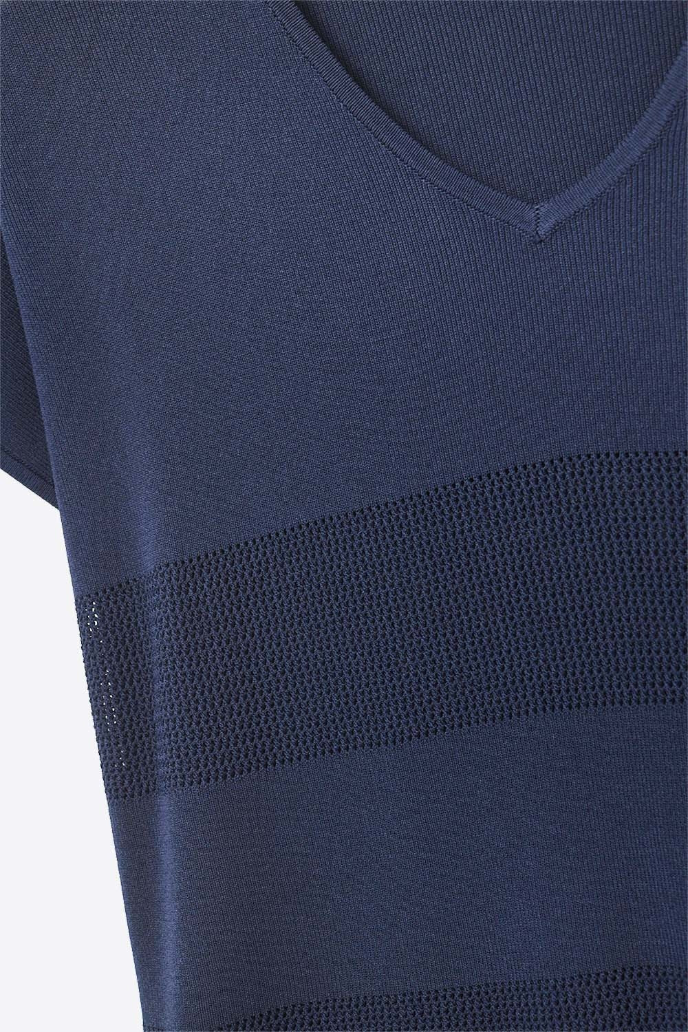 Maglione a righe navy