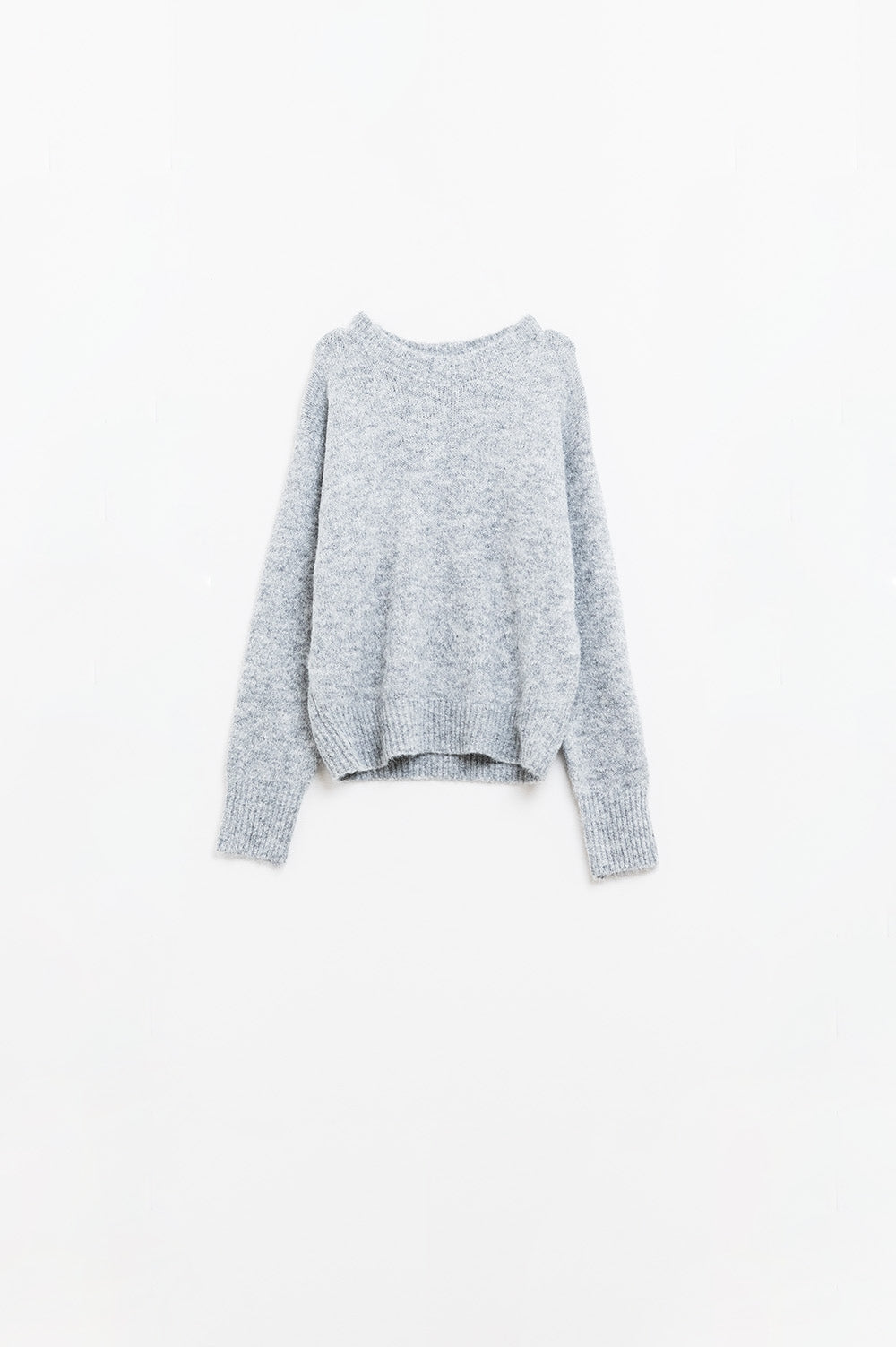Maglione basic girocollo in grigio
