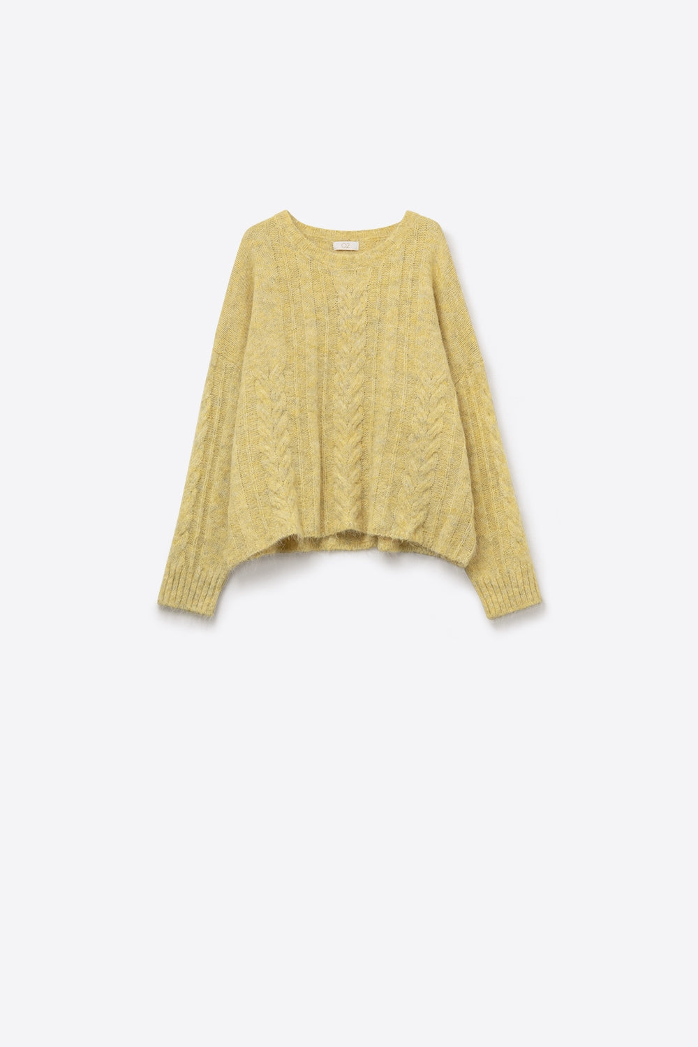 Maglione girocollo a maglia sottile in giallo