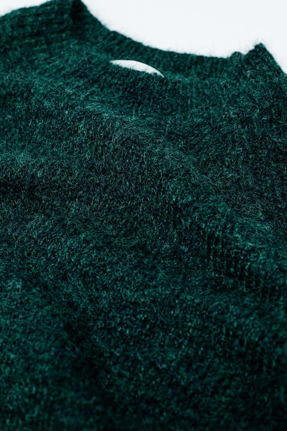 Maglione girocollo basic in maglia verde smeraldo