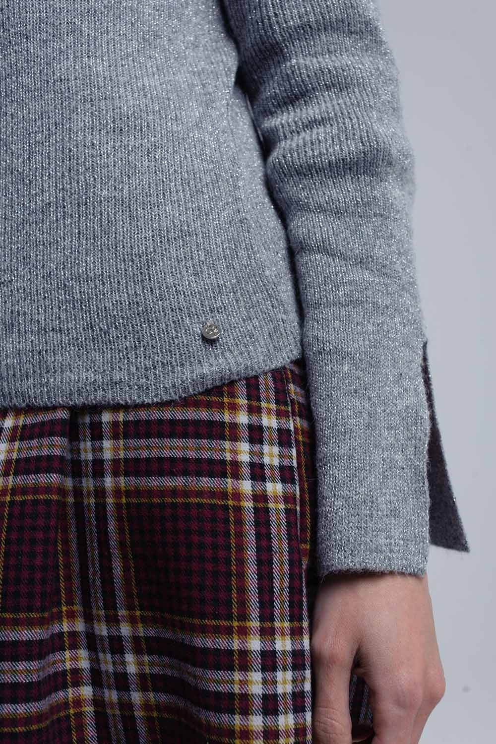 Maglione grigio brillante