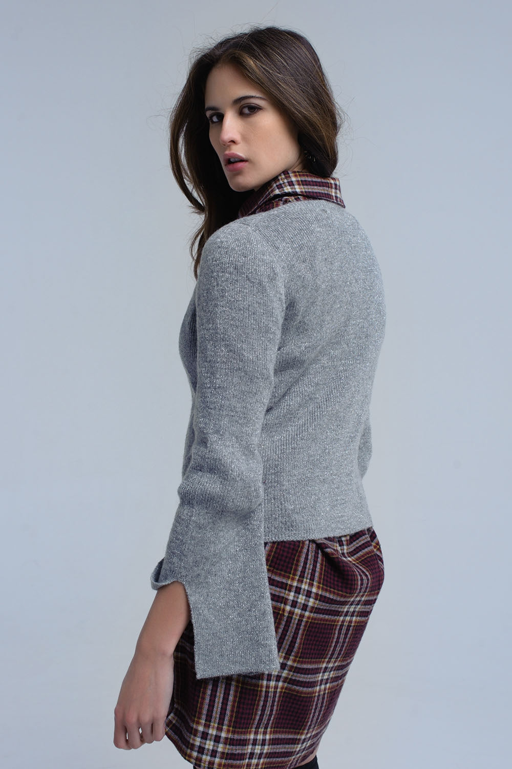 Maglione grigio brillante