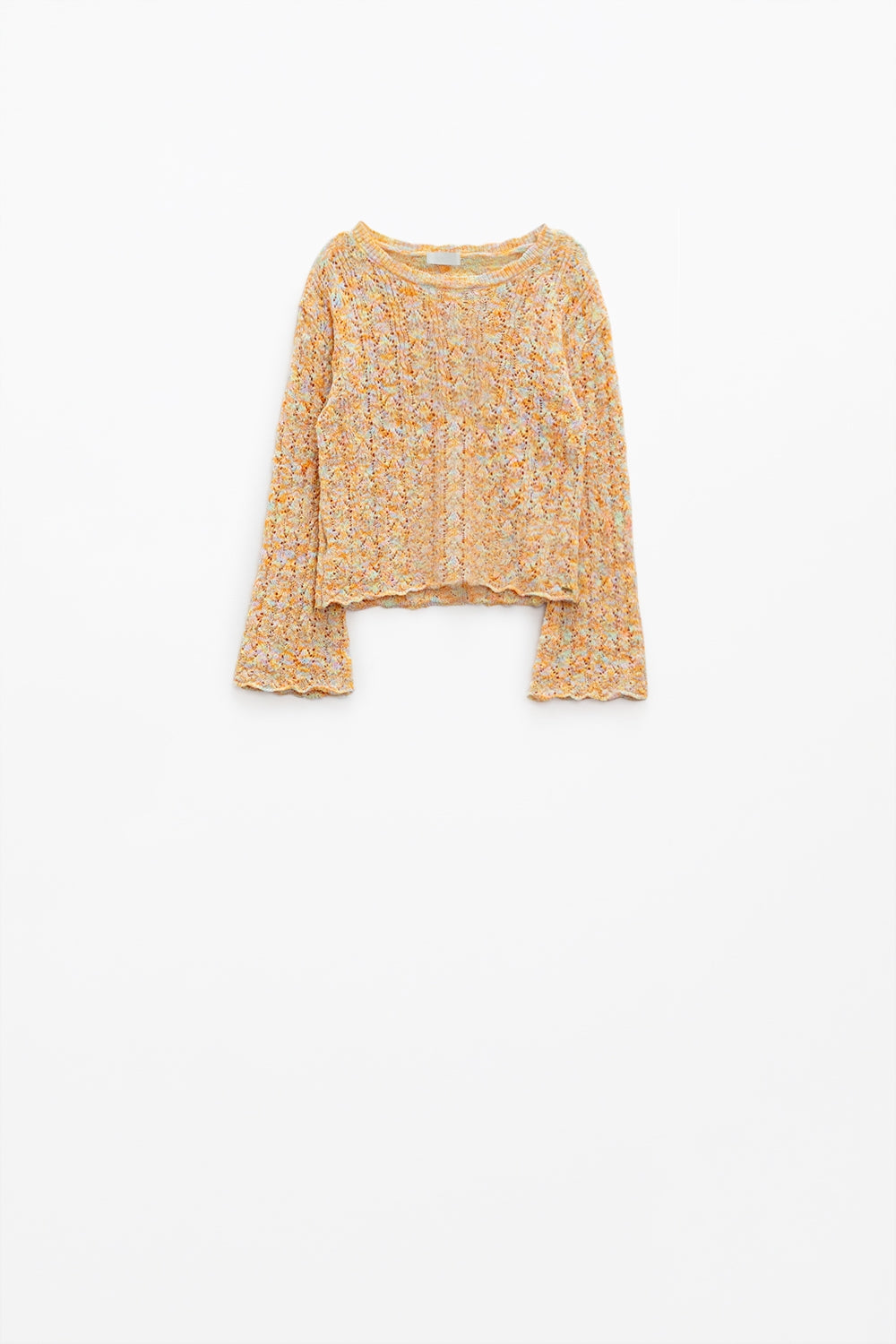 Maglione multicolore con maniche svasate