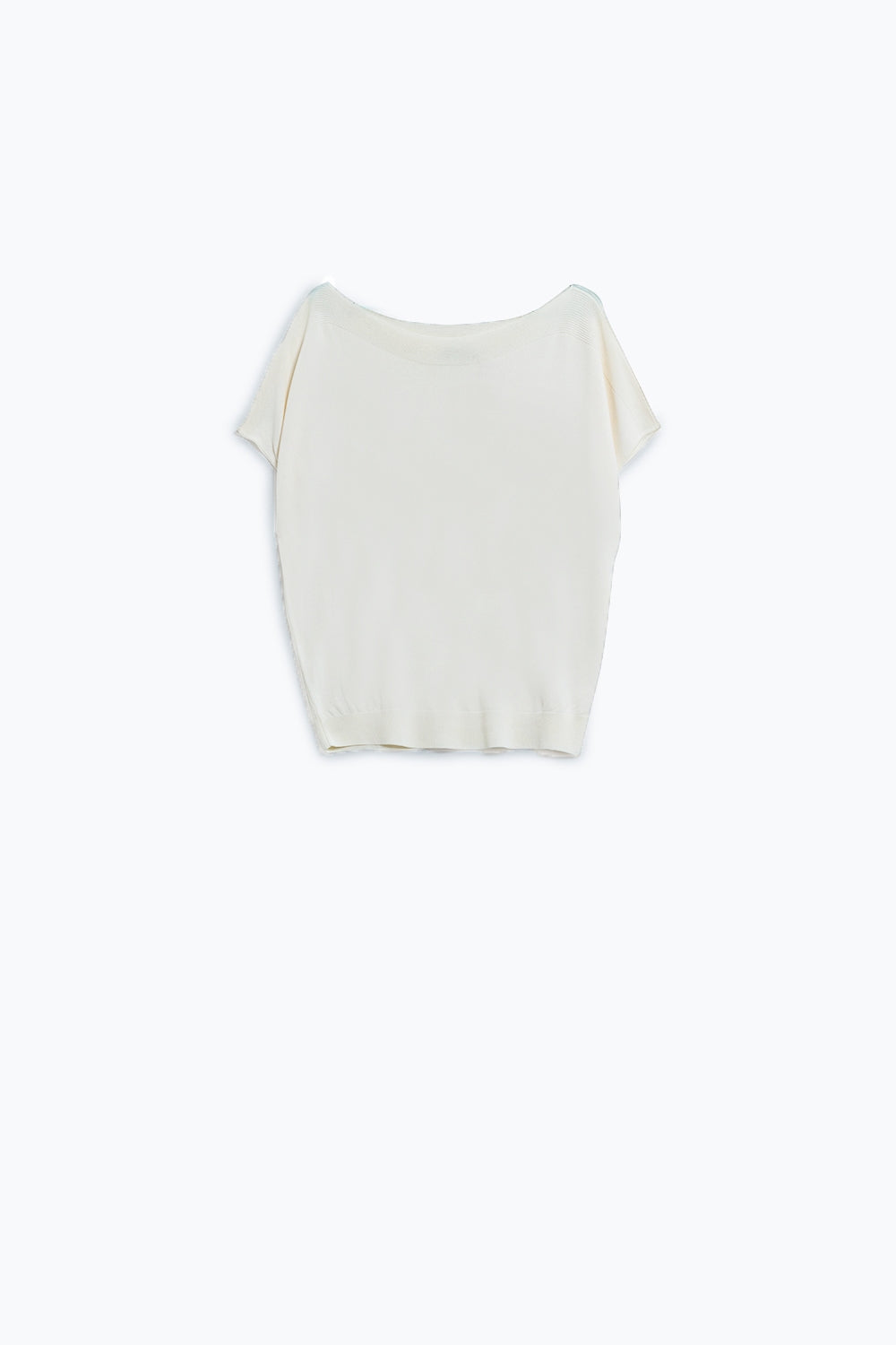 Maglione off the shoulder rilassato color crema