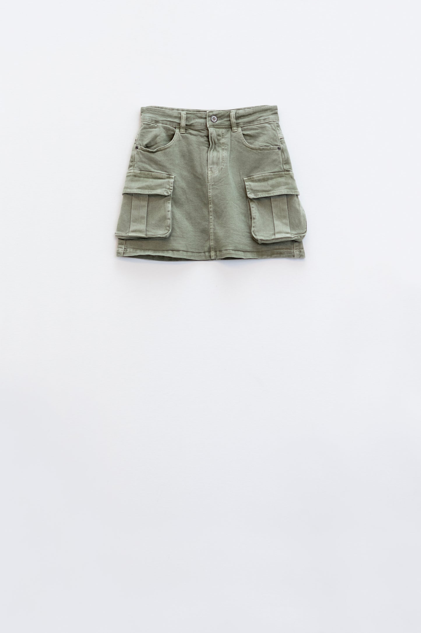 Minigonna cargo color kaki