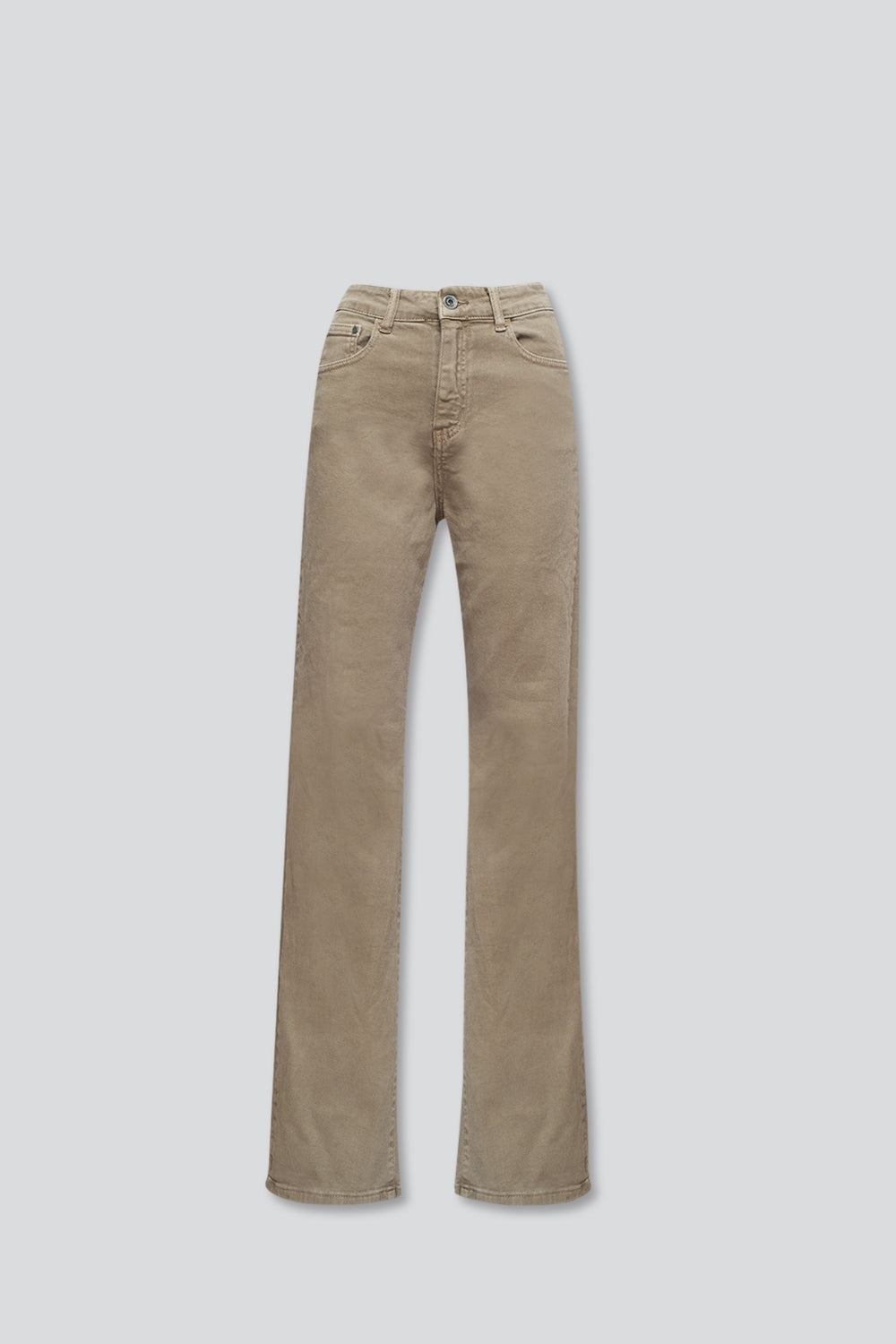 Mom jeans extra larghi a vita alta color beige