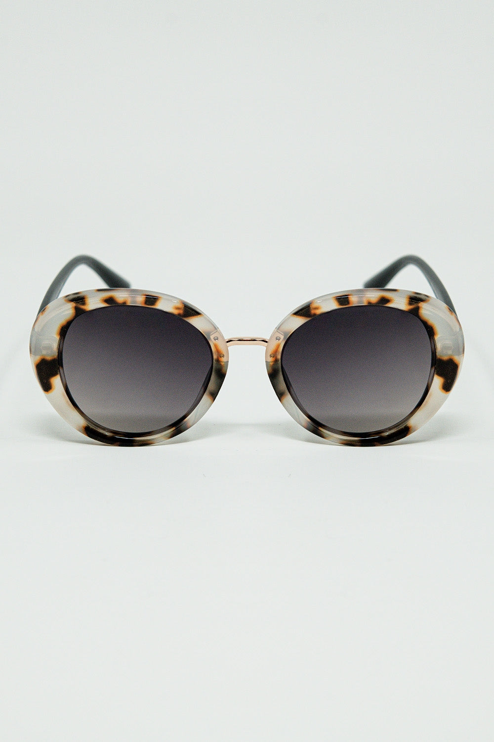 Q2 Occhiali da sole ovali beige Sunset Spot