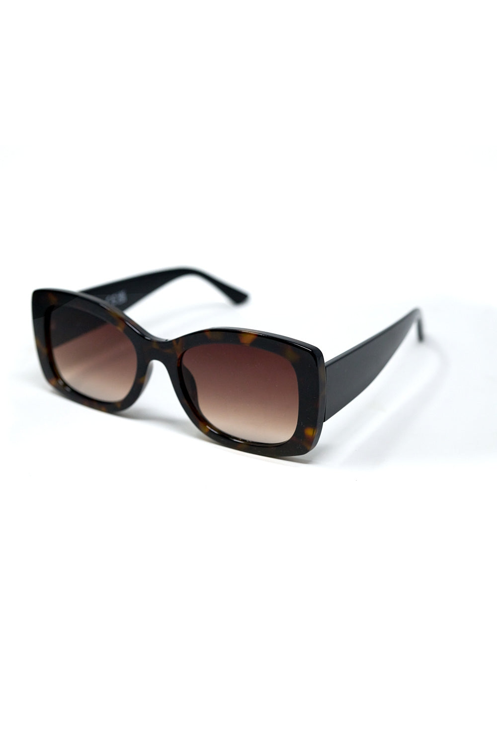 Occhiali da sole ovali oversize marroni in acetato