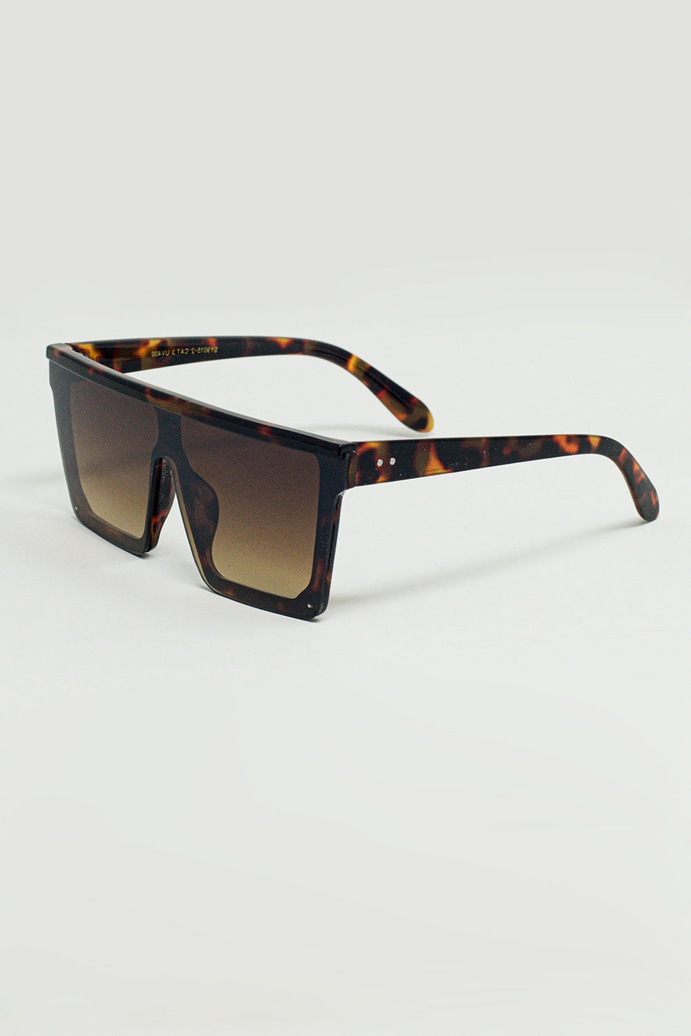 Occhiali da sole oversize squadrati da 70 in marrone