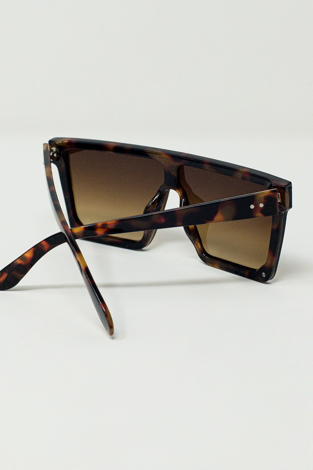 Occhiali da sole oversize squadrati da 70 in marrone