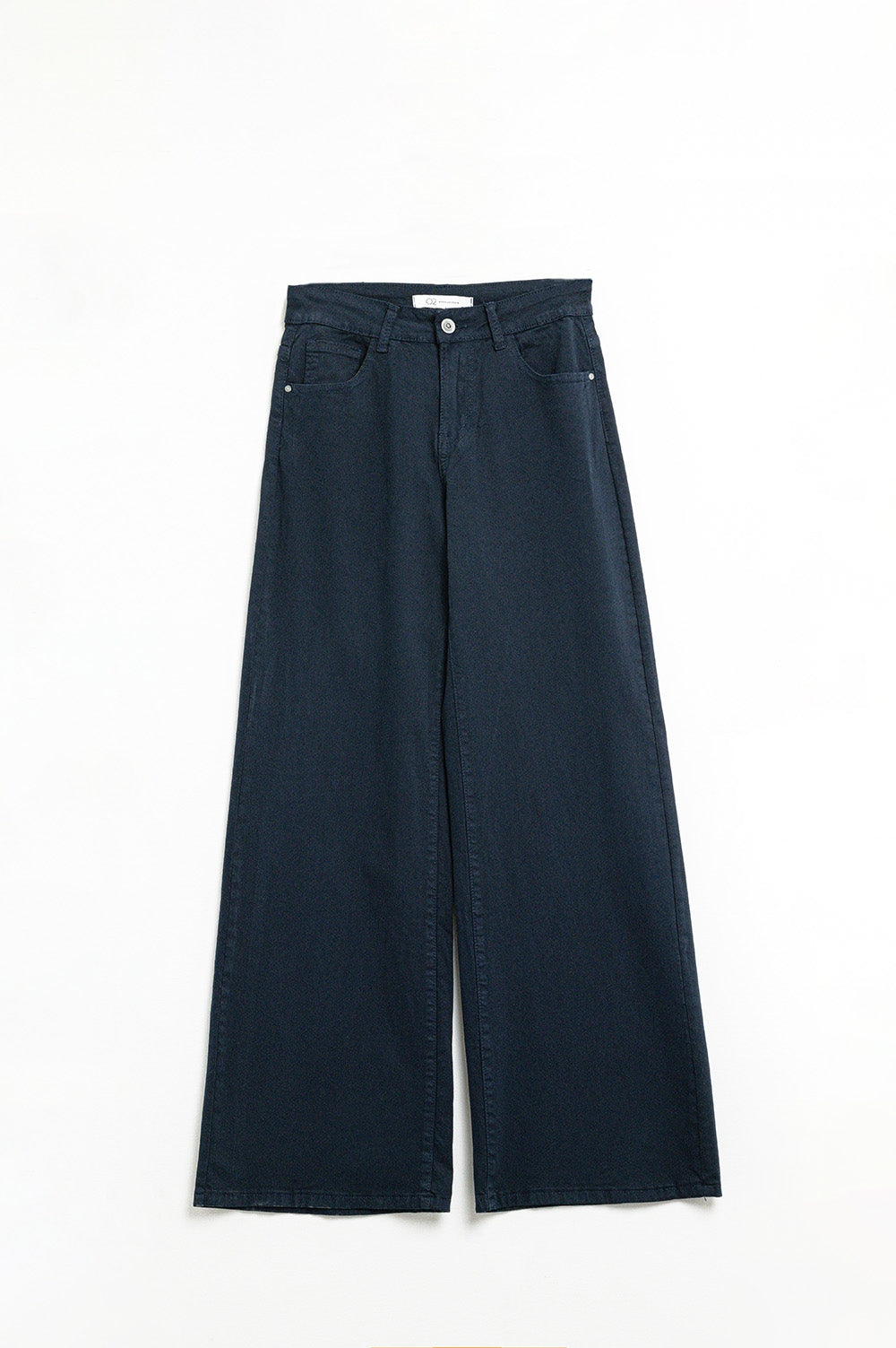 Q2 Pantaloni blu scuro a gamba larga