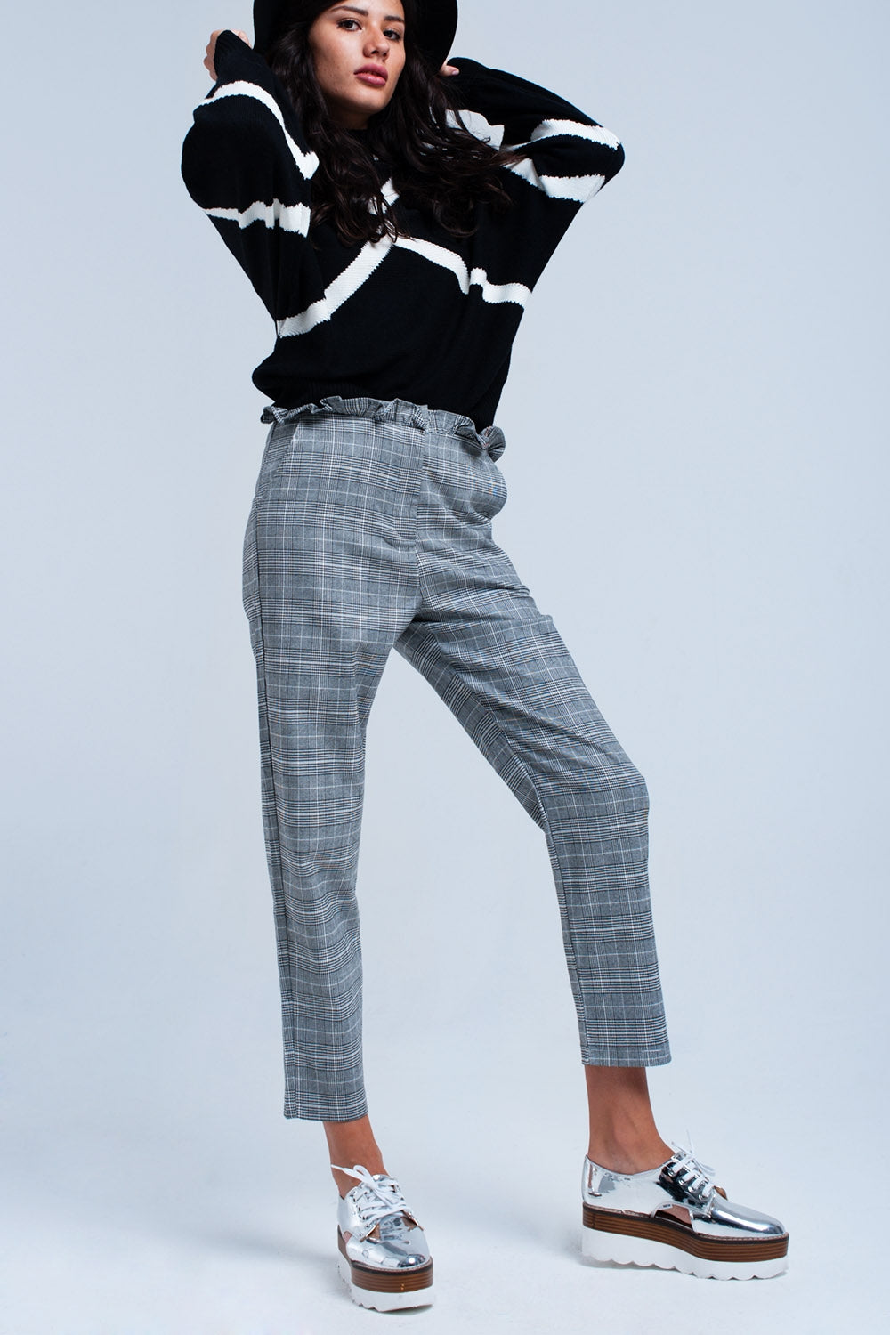 Pantaloni di tartan grigio