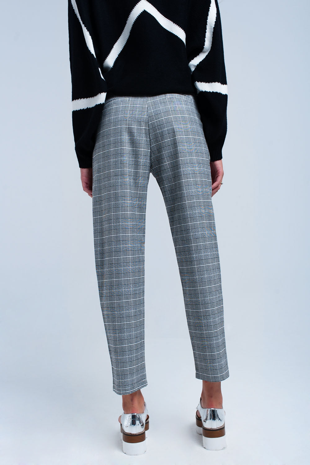 Pantaloni di tartan grigio