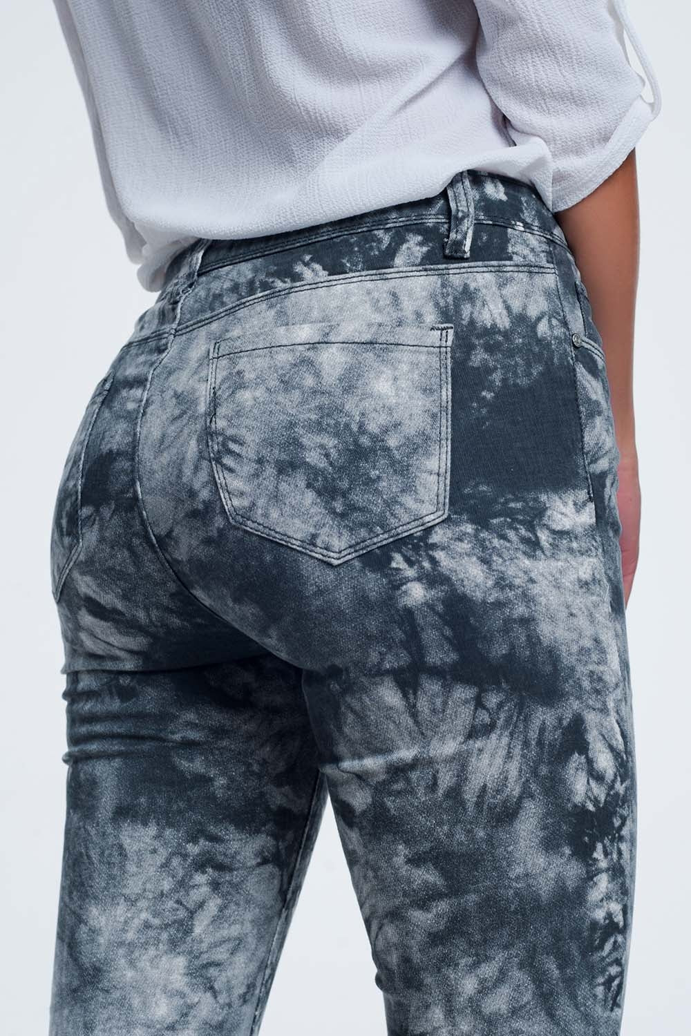 Pantaloni grigi colorati slim