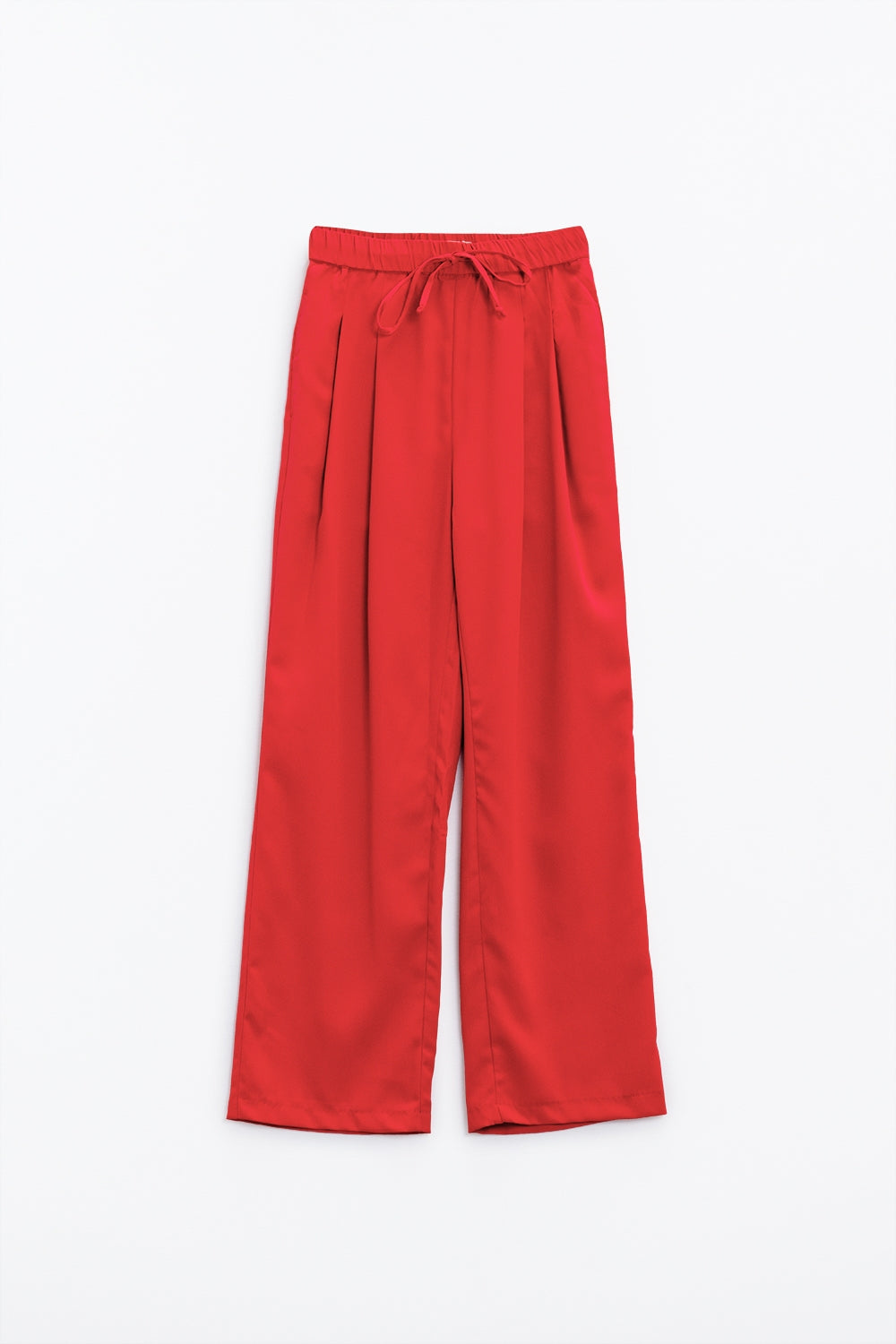 Pantaloni in corallo con tasche frontali e coulisse di chiusura