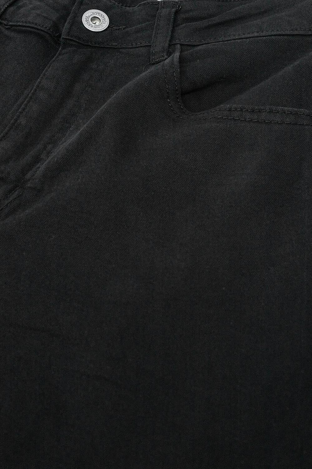 Pantaloni neri a vita alta a gamba larga