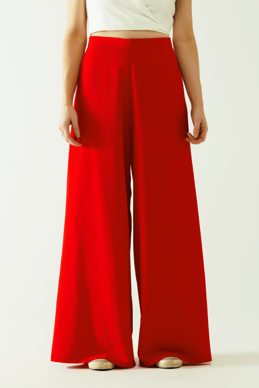 Q2 Pantaloni svasati rossi basic