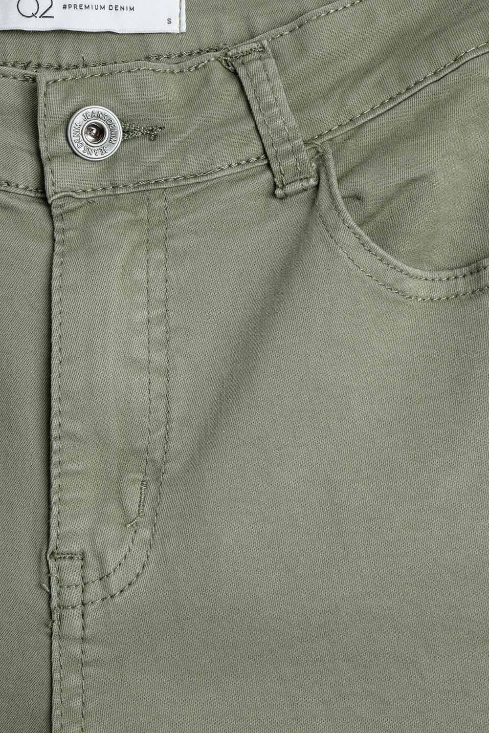 Pantaloni verdi dritti a gamba larga