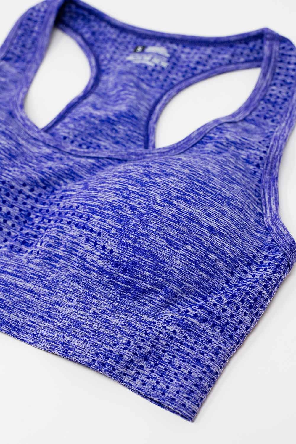 Reggiseno sportivo senza cuciture Purple Marl