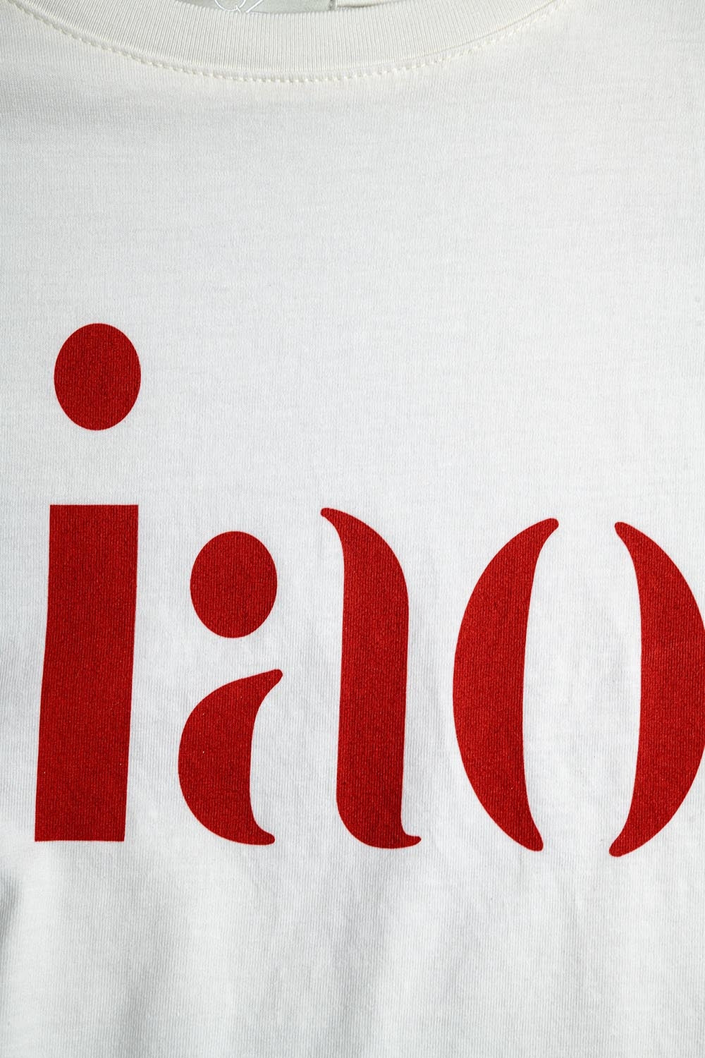 T-shirt in cotone made in Italy con logo Ciao in rosso