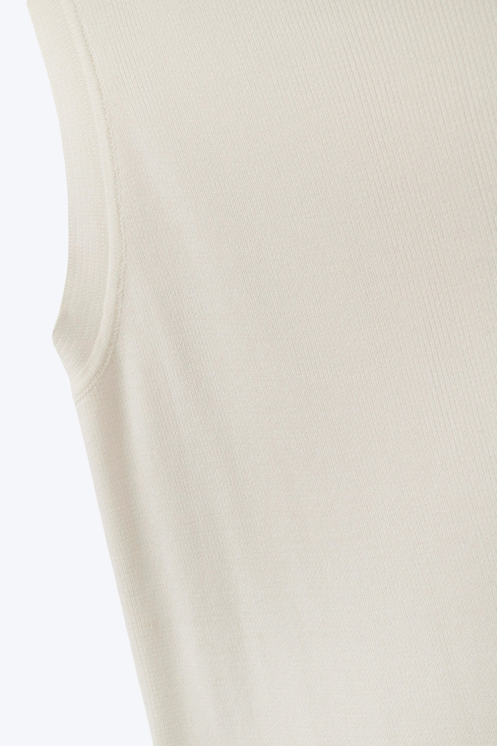 Top a coste comfy con scollo a barca in bianco