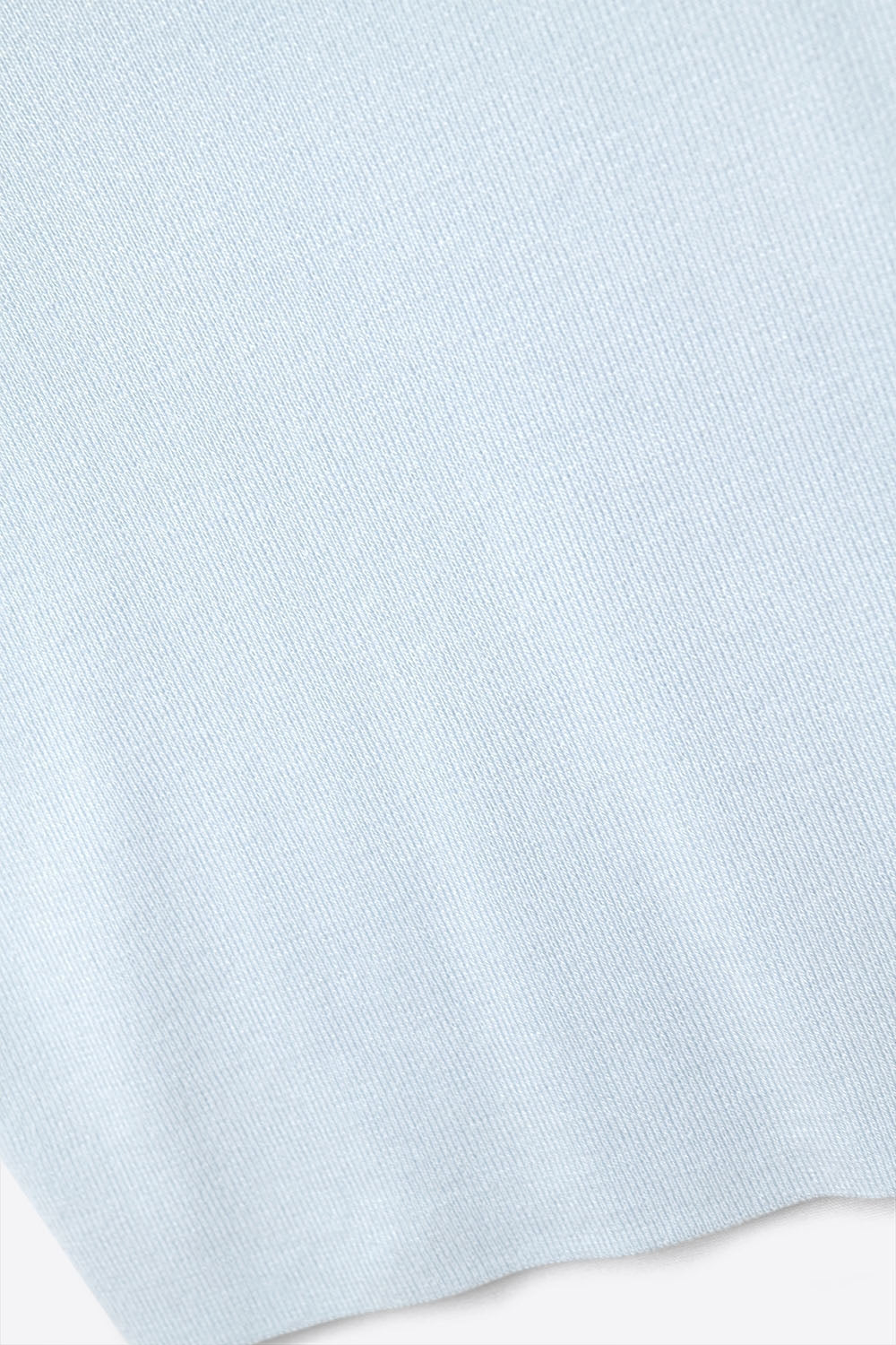 Top blu baby in maglia a coste con scollo a V e spalline