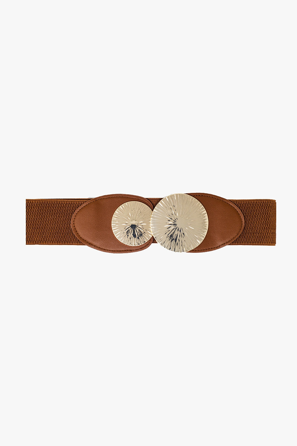 Q2 Cintura elastica marrone con doppia