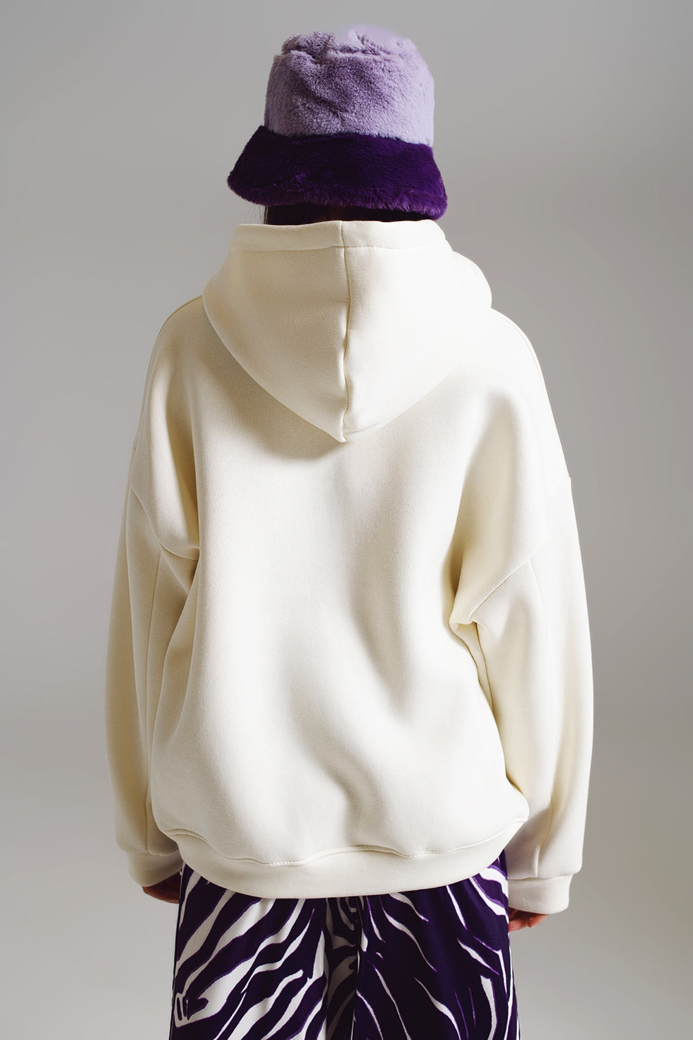 Felpa con cappuccio oversize iconica in bianco