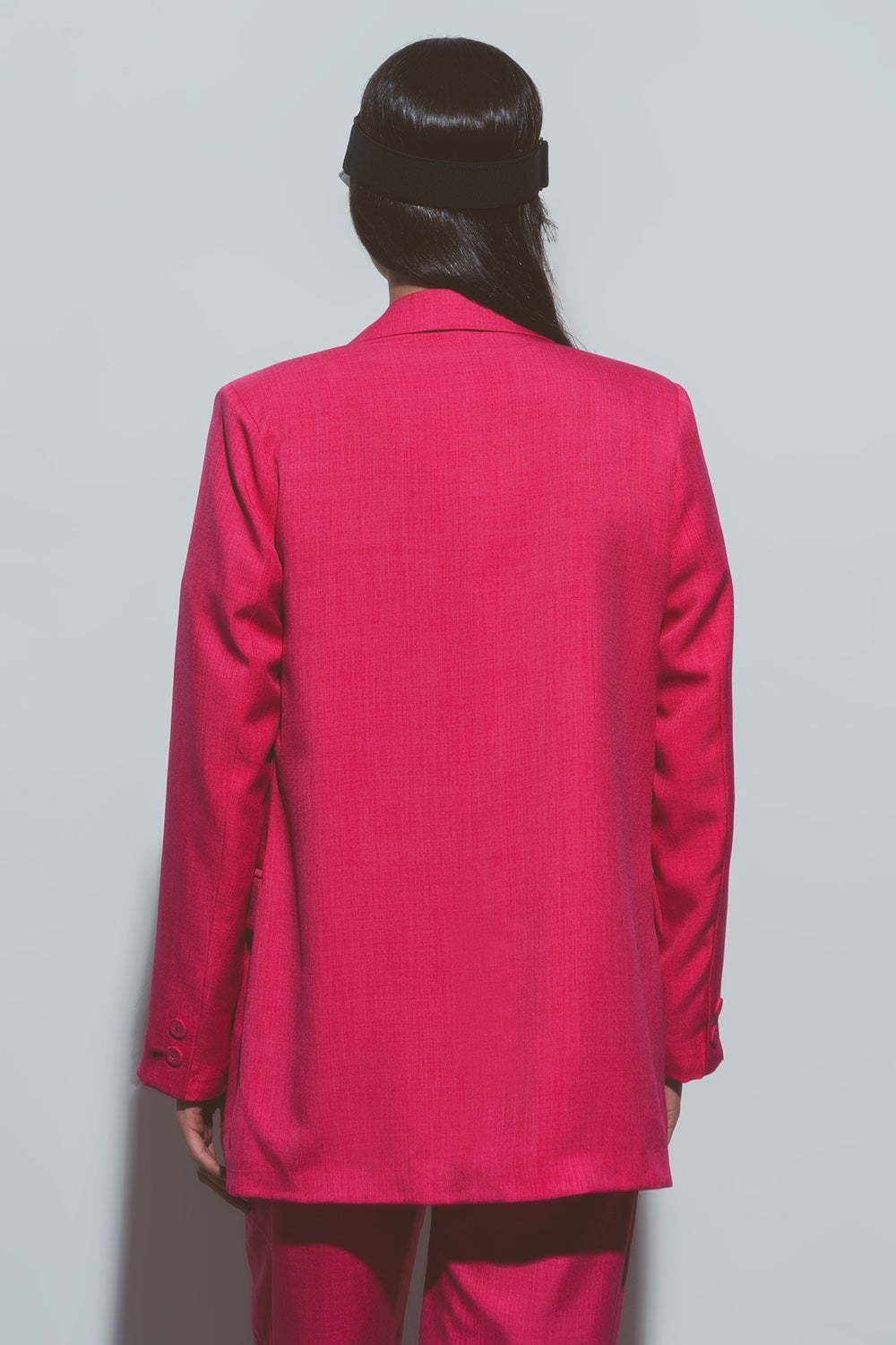 Blazer oversize testurizzato in rosa