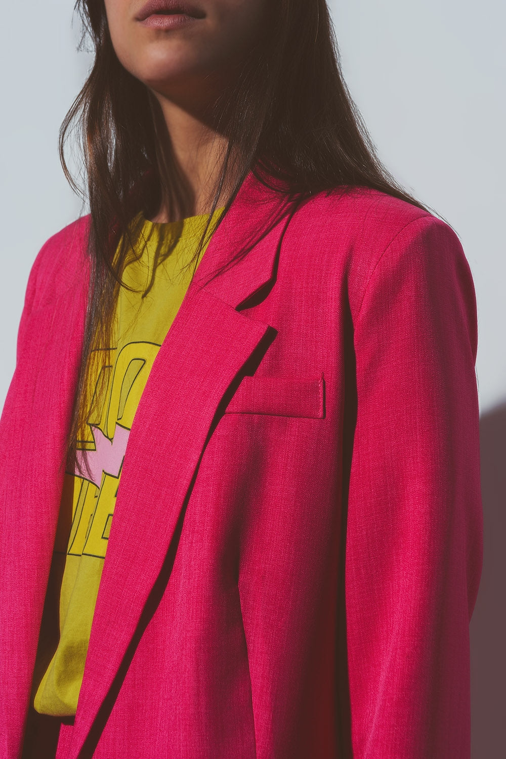 Blazer oversize testurizzato in rosa