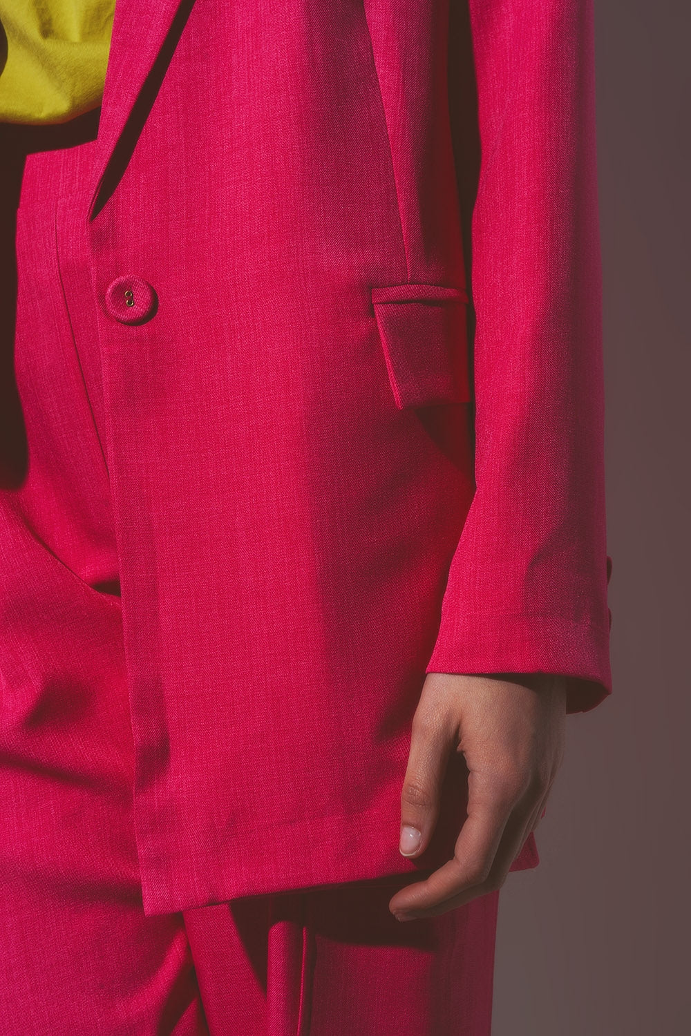 Blazer oversize testurizzato in rosa