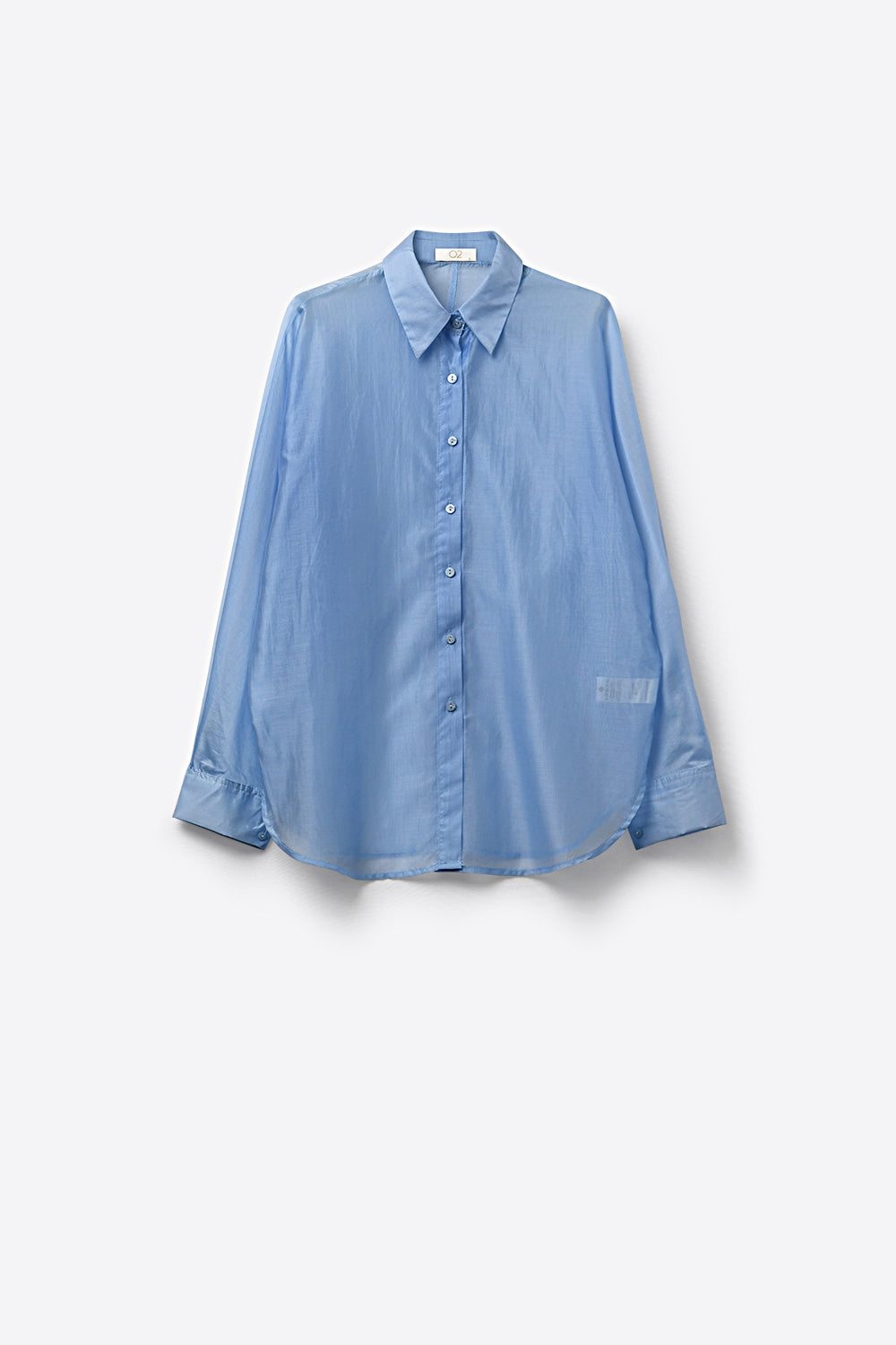 Camicia button-down celeste trasparente con vestibilità rilassata
