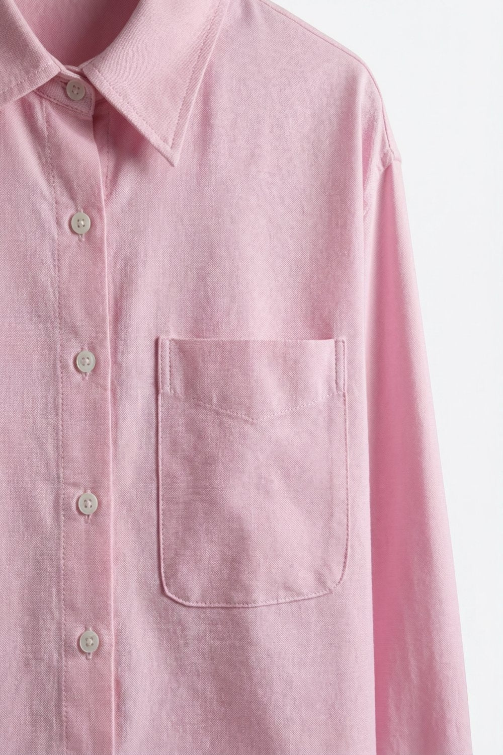 Camicia corta rosa con colletto