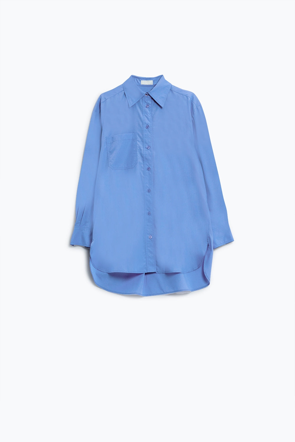 Camicia super oversize a vita alta in blu