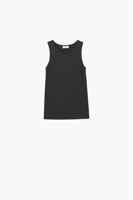 Q2 Canotta Basic in maglia super morbida di colore nero