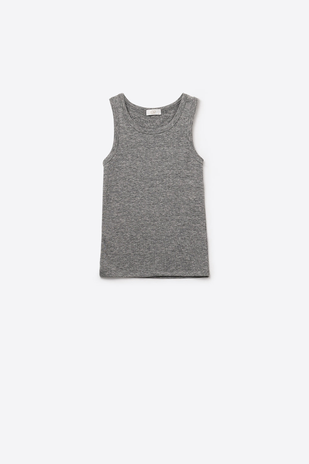 Q2 Canotta basic in maglia super soft in grigio