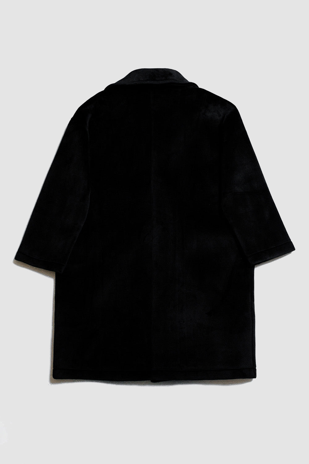 Cappotto oversize in camoscio sintetico nero