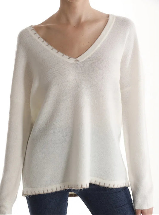 Q2 Cardigan bianco da donna