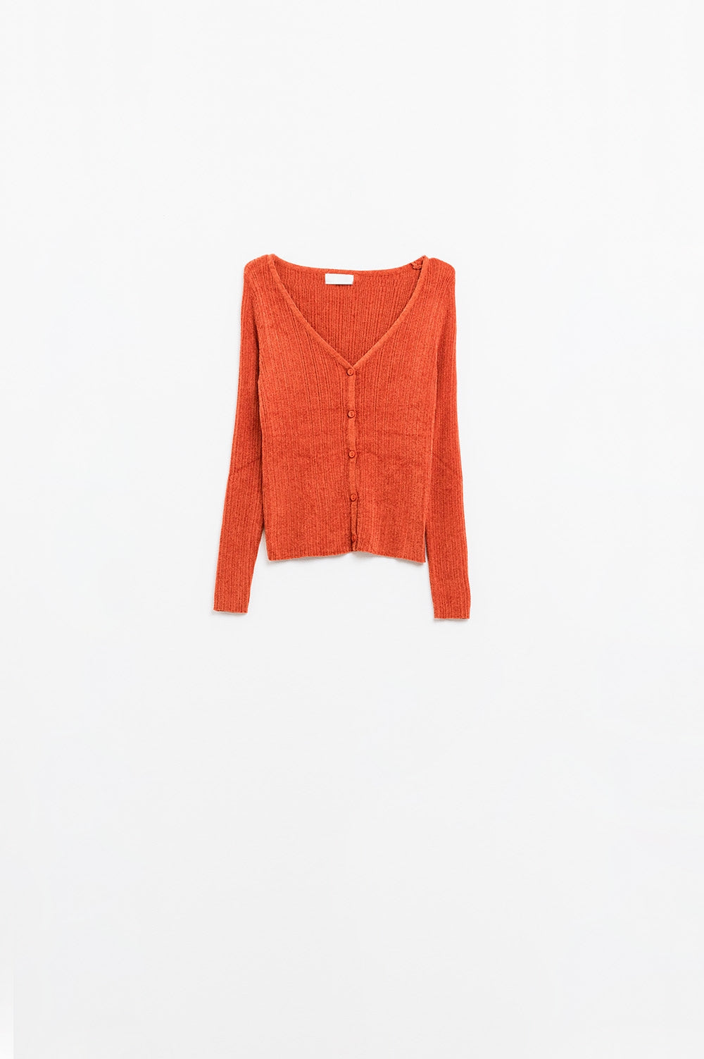 Cardigan strutturato in arancione