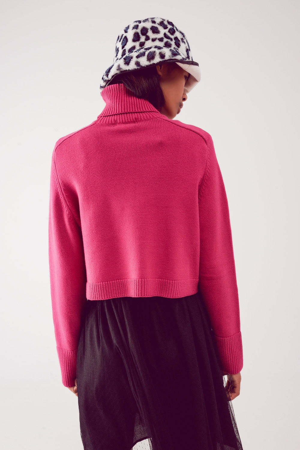 Dolcevita cropped fucsia