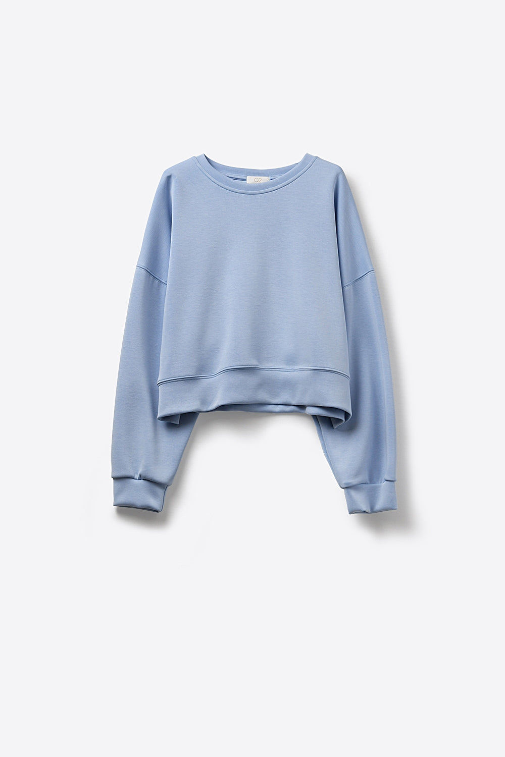 Felpa girocollo con spalle scese in blu