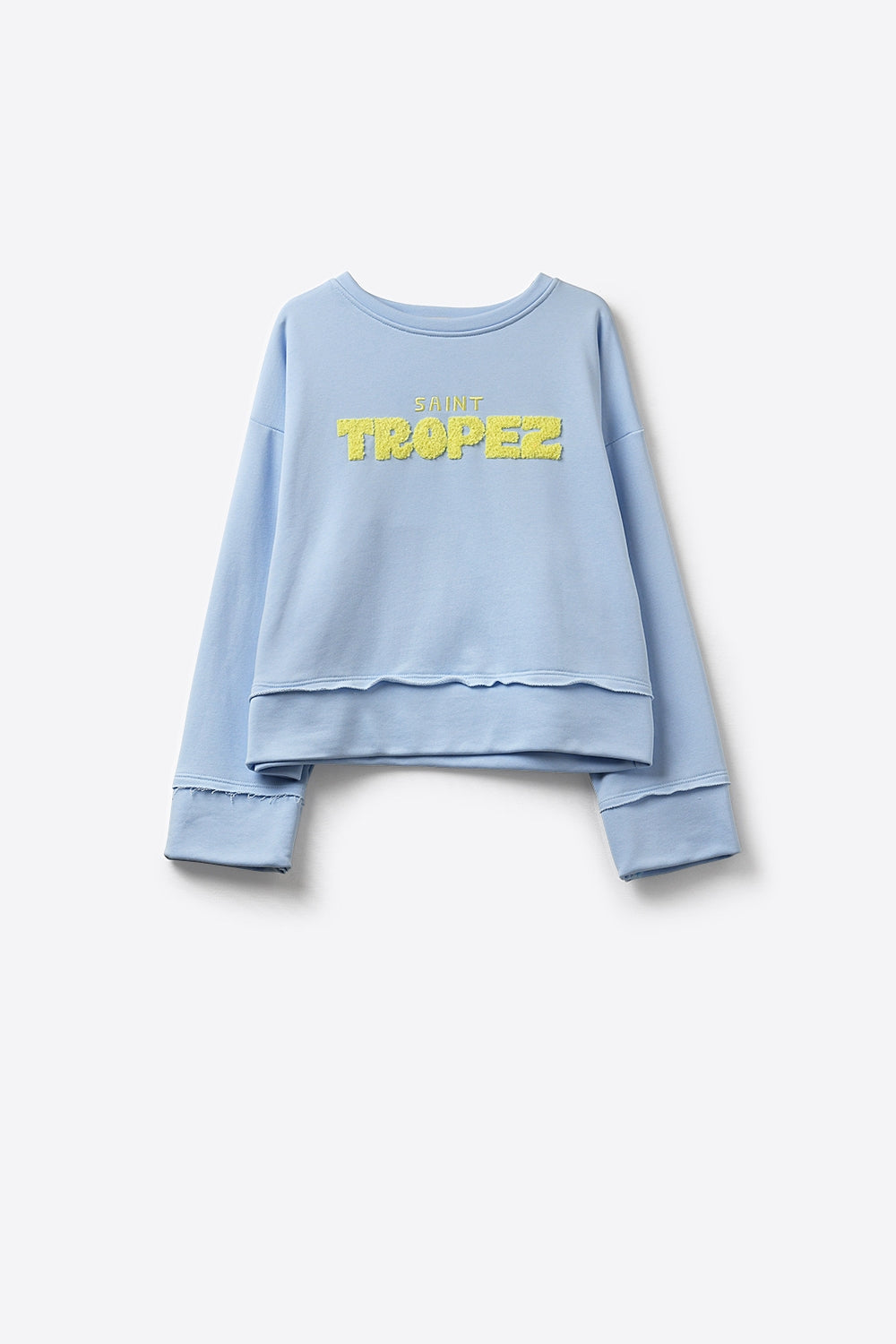 Felpa Saint Tropez ricamata blu bambino