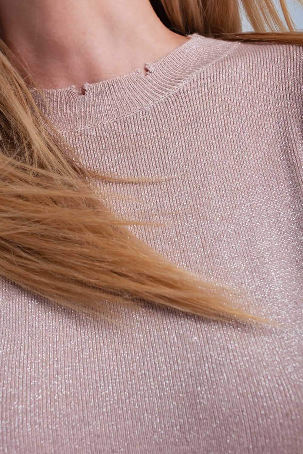 Girocollo rosa brillante