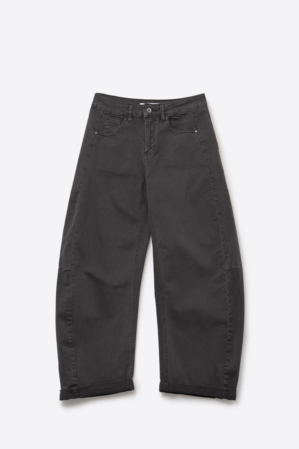 Jeans a palloncino Barrel grigio di tendenza con tasche