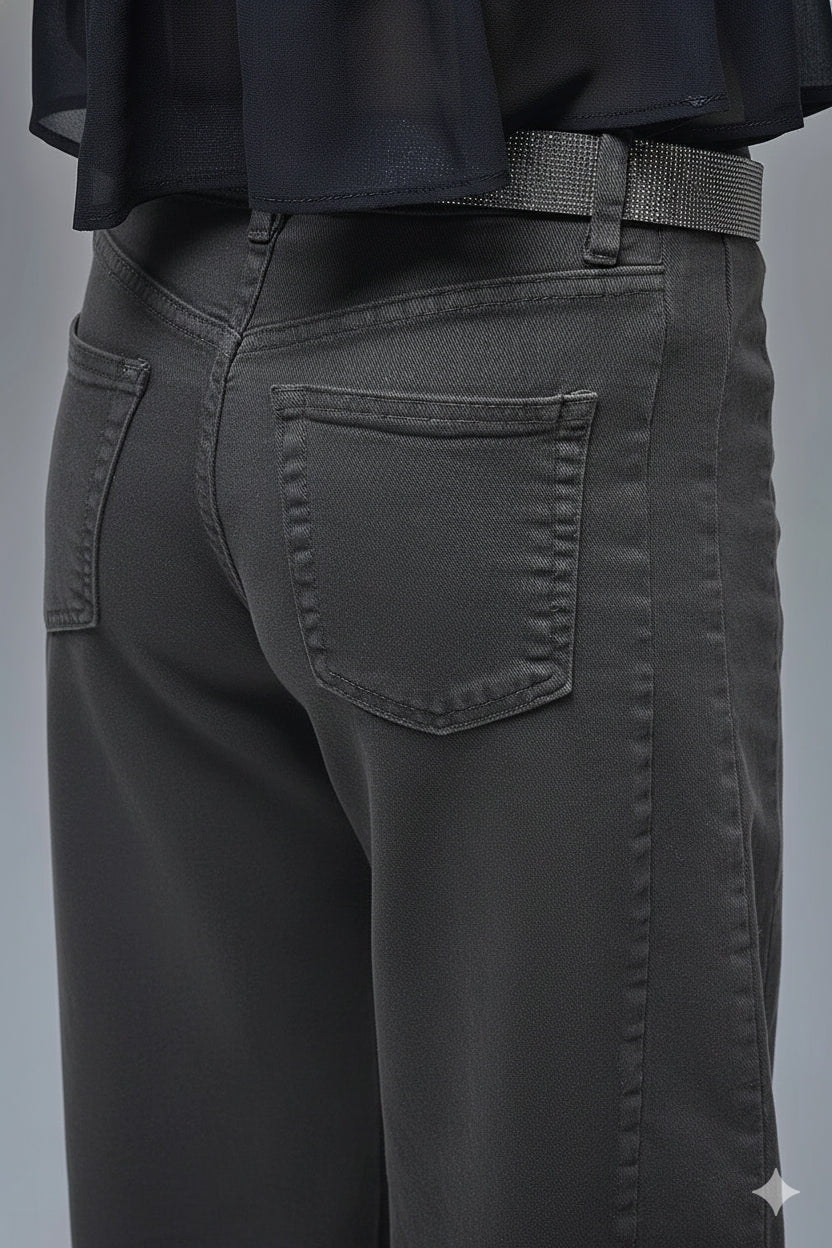 Jeans a palloncino Barrel grigio di tendenza con tasche