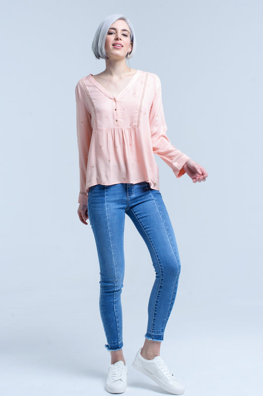Q2 Jeans bicolore denim