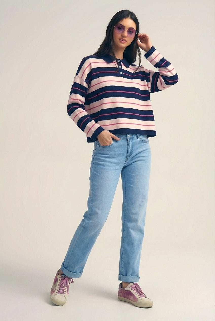 Jeans blu chiaro a gamba dritta