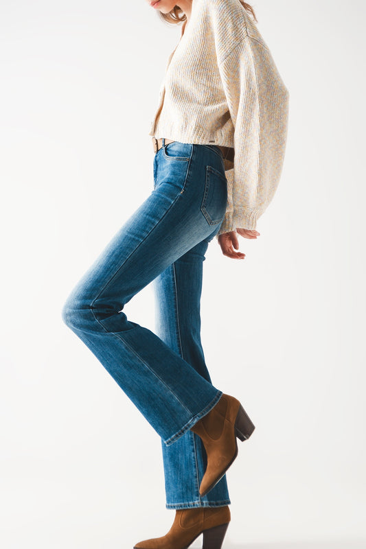 Q2 Jeans bootcut a zampa